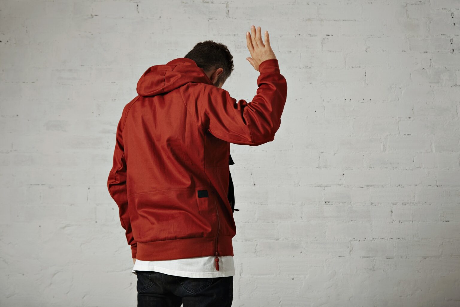 Man in a red anorak