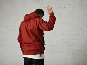 Man in a red anorak