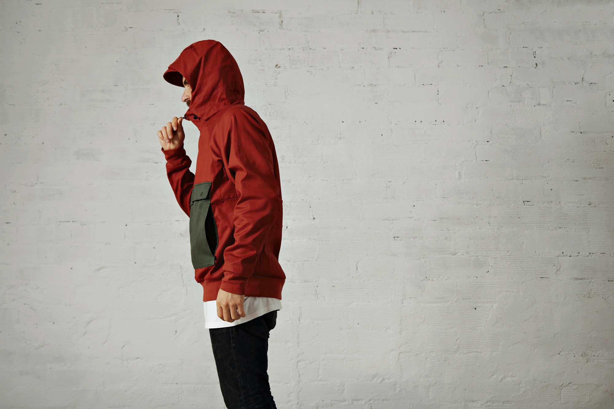 Man in a red anorak